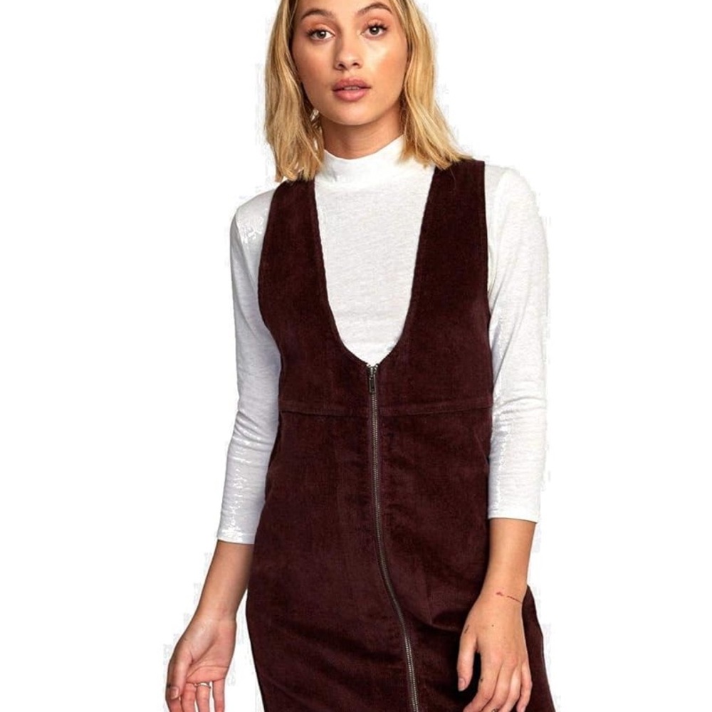 RVCA Chocolate Brown Corduroy Dress